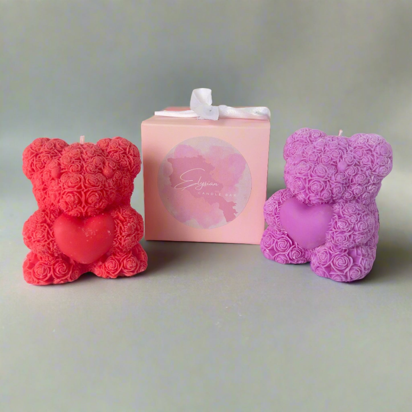 Floral Teddy Candle