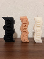 Wavy Pillar Scented Candles - Melt me, Fuck off, Oh shit