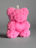 Floral Teddy Candle