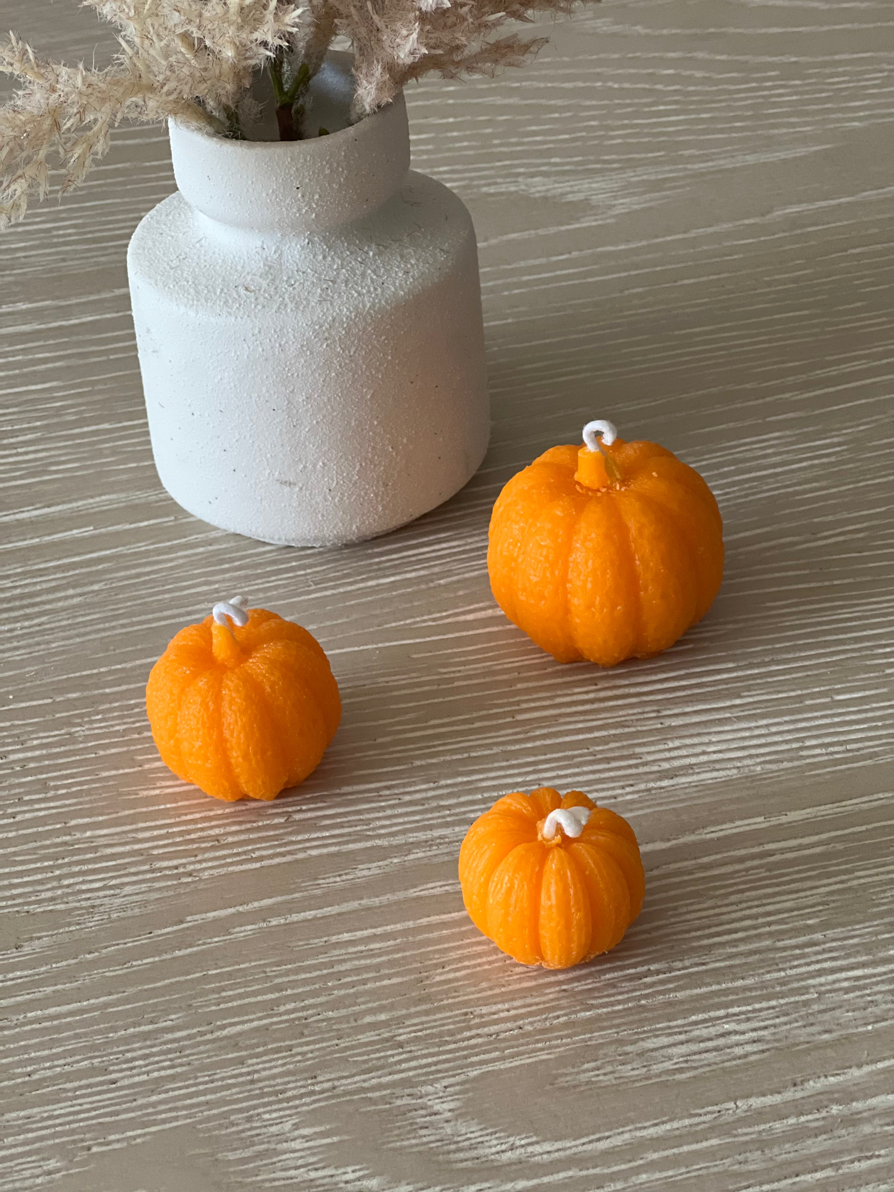 Set of 3 Mini Pumpkin Candles