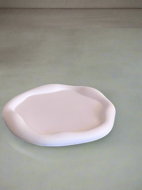 Ceramic Round Tray for Jewelry Display and Key Storage