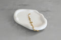 Ceramic Oval Tray for Jewelry Display and Key Storage
