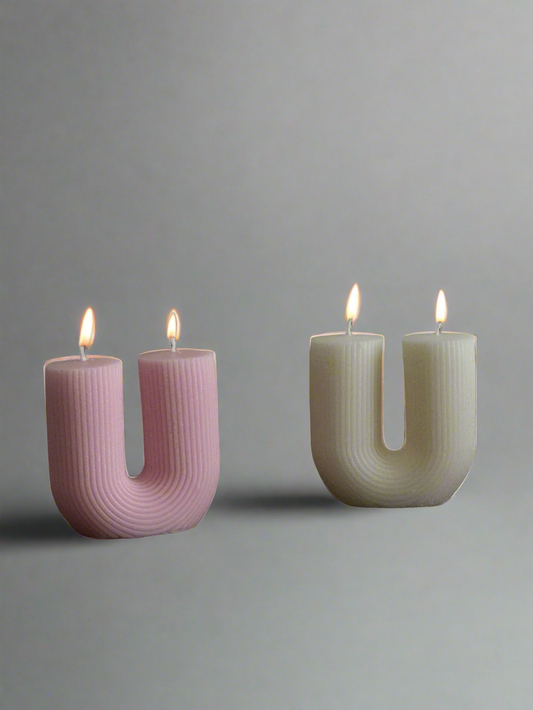 "U"-Shaped Aesthetic Pillar Candle