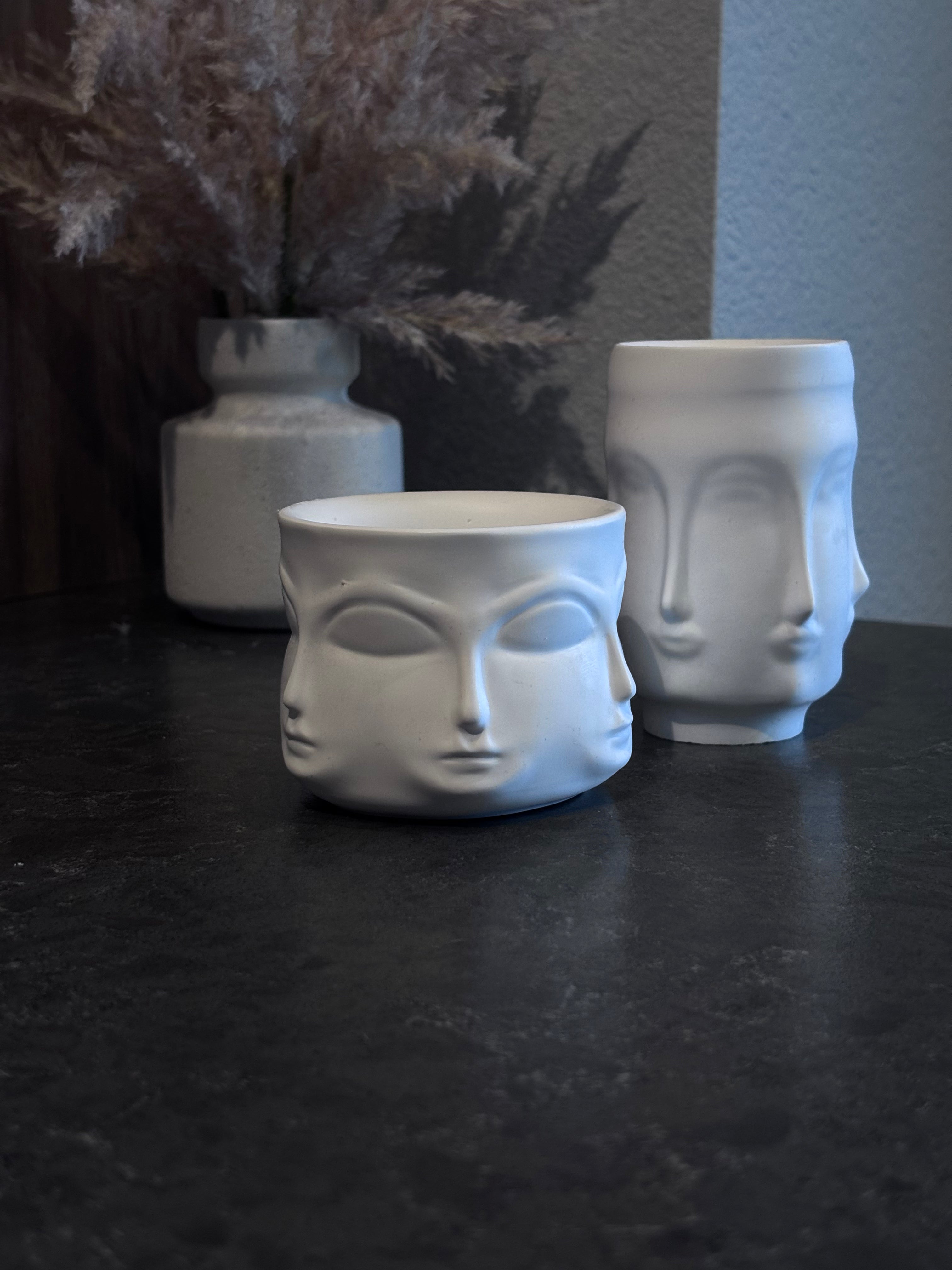 Face Jar Candle Set