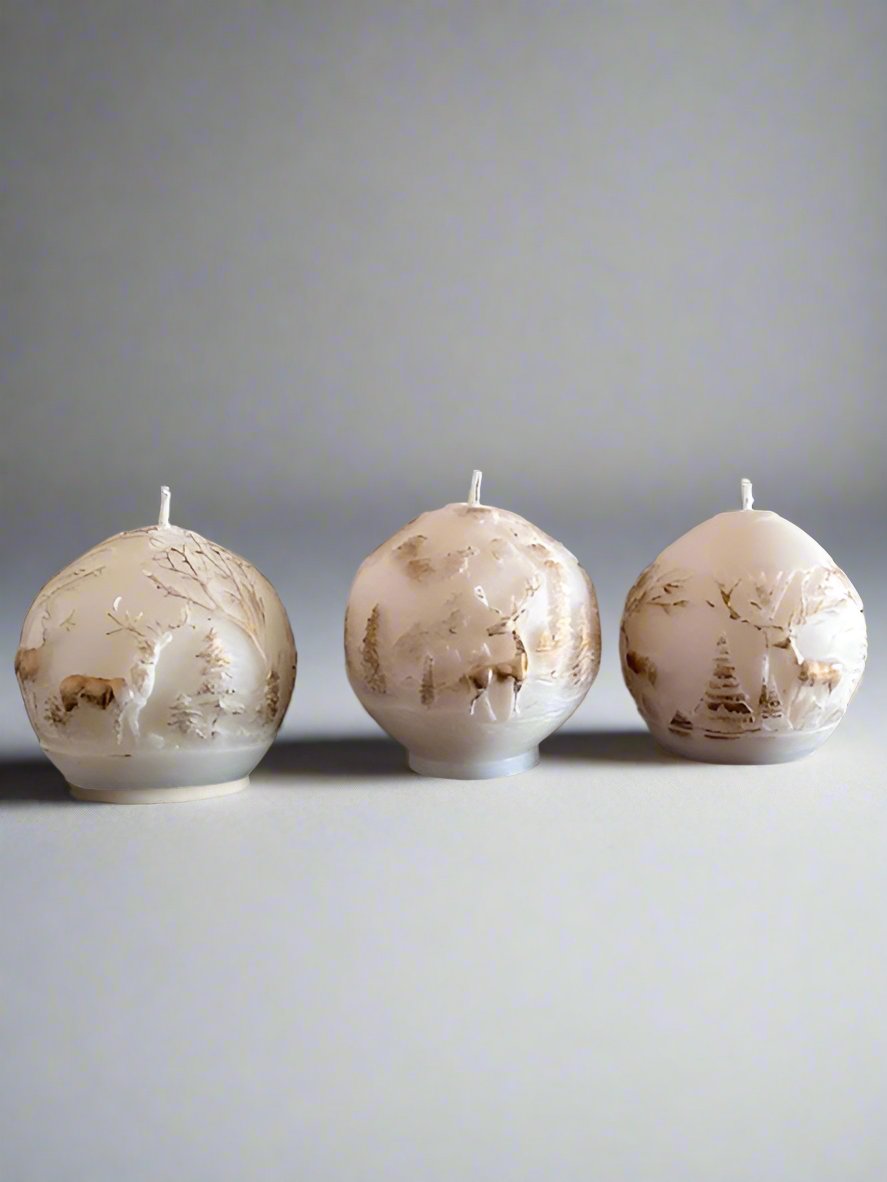 Christmas Ornament Candle – Set of 3