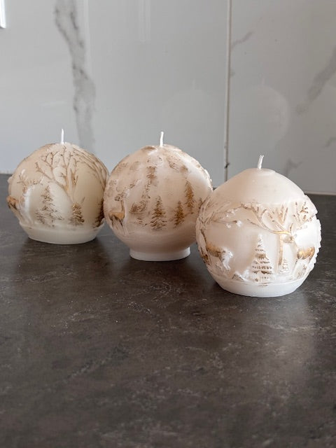 Christmas Ornament Candle – Set of 3