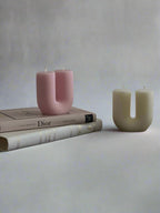 "U"-Shaped Aesthetic Pillar Candle