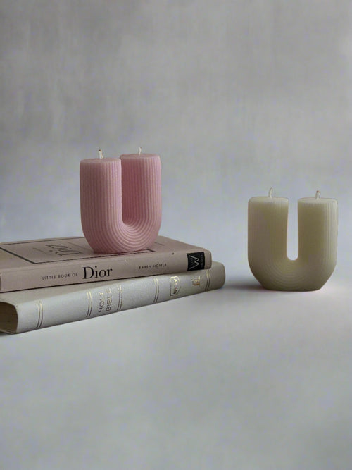 "U"-Shaped Aesthetic Pillar Candle